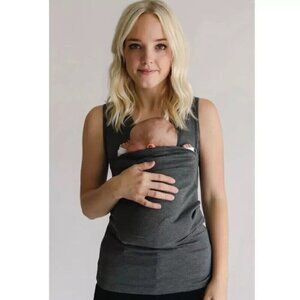 Lalabu Women's Soothe Baby Wearing Infant Sleeveless Tank Shirt in Gray Size S